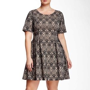 Gorgeous Soieblu A-line Lace overlay dress EUC